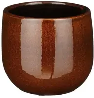 Mica Decorations bloempot Pablo 14x12cm bruin - afbeelding 1