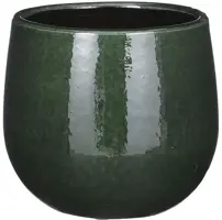 Mica Decorations bloempot Pablo 14x12cm donkergroen - afbeelding 1