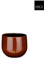 Mica Decorations bloempot Pablo 16x14cm bruin - afbeelding 2