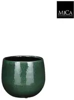 Mica Decorations bloempot Pablo 16x14cm donkergroen - afbeelding 2