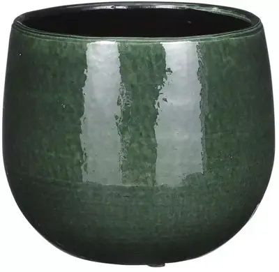 Mica Decorations bloempot Pablo 16x14cm donkergroen - afbeelding 1
