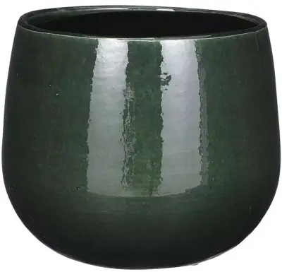 Mica Decorations bloempot Pablo 18x16cm donkergroen - afbeelding 1