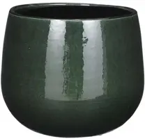 Mica Decorations bloempot Pablo 18x16cm donkergroen - afbeelding 1