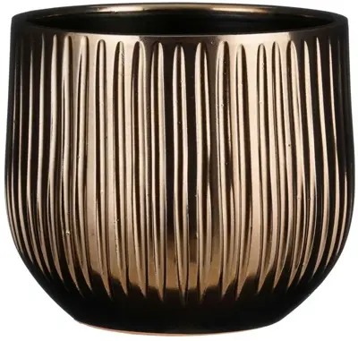 Mica Decorations bloempot Pablo 25x20cm brons - afbeelding 1