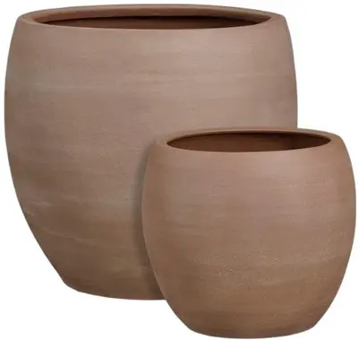Mica Decorations bloempot pescara terracotta 48x44cm taupe terra - afbeelding 4