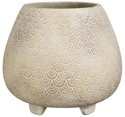 Mica Decorations bloempot quentin keramiek 31x27.5cm crème
