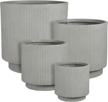 Mica Decorations bloempot Quito 45x45cm grijs - afbeelding 1