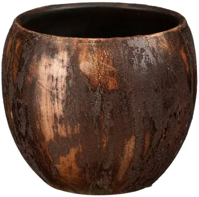 Mica Decorations bloempot Roel 17x16cm roest - afbeelding 1