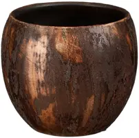 Mica Decorations bloempot Roel 17x16cm roest - afbeelding 1
