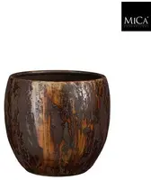 Mica Decorations bloempot roel terracotta 24x24cm roest - afbeelding 4
