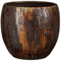 Mica Decorations bloempot roel terracotta 24x24cm roest - afbeelding 2