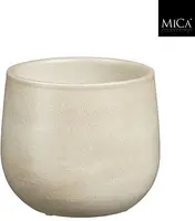 Mica Decorations bloempot sevilla terracotta 15x13cm off white - afbeelding 1