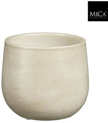 Mica Decorations bloempot sevilla terracotta 15x13cm off white - afbeelding 2