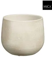 Mica Decorations bloempot sevilla terracotta 17x15cm off white kopen?