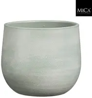 Mica Decorations bloempot sevilla terracotta 24x21cm grijs - afbeelding 1