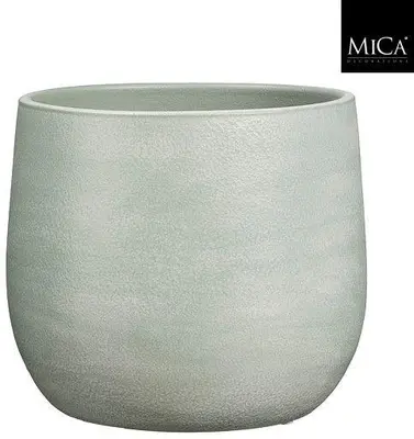 Mica Decorations bloempot sevilla terracotta 27x24cm grijs - afbeelding 1