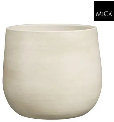 Mica Decorations bloempot sevilla terracotta 27x24cm off white - afbeelding 2