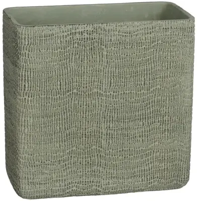 Mica Decorations bloempot Siri rechthoek 28x14x28cm licht groen