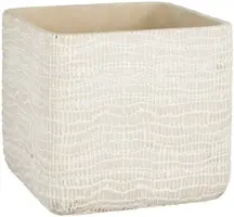 Mica Decorations bloempot Siri vierkant 17,5x17,5x16cm licht grijs kopen?