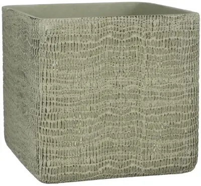 Mica Decorations bloempot Siri vierkant 21,5x21,5x20,5cm licht groen