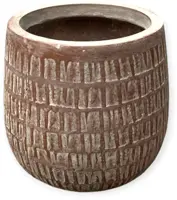 Mica Decorations bloempot Tallinn 22x22cm bruin - afbeelding 1