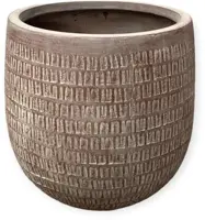 Mica Decorations bloempot Tallinn 41,5x41,5cm bruin - afbeelding 1