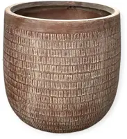 Mica Decorations bloempot Tallinn 53,5x55,5cm bruin - afbeelding 1
