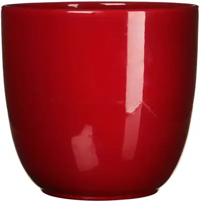 Mica Decorations bloempot Tusca 17x16 cm donkerrood