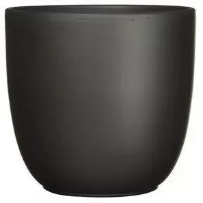 Mica Decorations bloempot Tusca rond 12x11 cm zwart mat