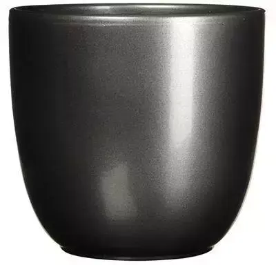 Mica Decorations bloempot Tusca rond 13,5x13 cm antraciet