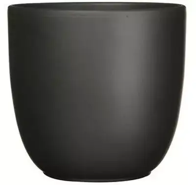 Mica Decorations bloempot Tusca rond 17x16 cm zwart mat