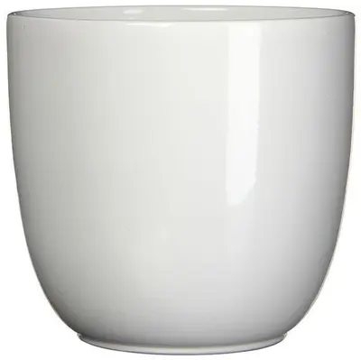 Mica Decorations bloempot Tusca rond 22,5x20 cm wit