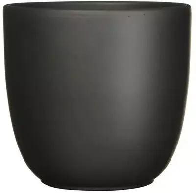 Mica Decorations bloempot Tusca rond 28x25 cm zwart mat
