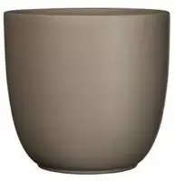 Mica Decorations bloempot Tusca rond 8,5x7,5 cm taupe mat kopen?