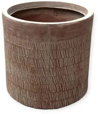 Mica Decorations bloempot Zembla 26x26,5cm bruin - afbeelding 1