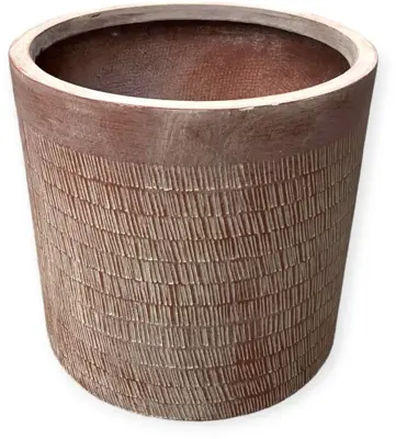 Mica Decorations bloempot Zembla 37x36,5cm bruin - afbeelding 1