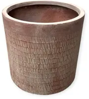 Mica Decorations bloempot Zembla 37x36,5cm bruin - afbeelding 1