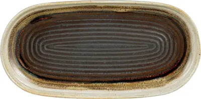 Mica Decorations bord porselein ethan 23x11.5x2.5cm zwart 