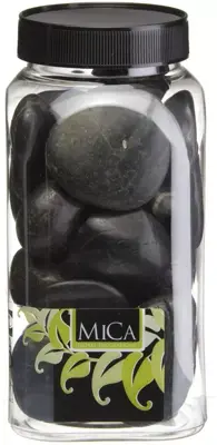 Mica Decorations decoratie stenen zwart 650ml