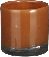 Mica Decorations Estelle vaas cilinder recycled glas bruin 8x8,5 cm kopen?