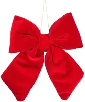 Mica Decorations fluwelen kerst ornament strik 17cm rood kopen?