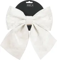 Mica Decorations fluwelen kerst ornament strik 20cm wit kopen?