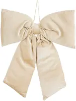 Mica Decorations fluwelen kerst ornament strik 50cm creme kopen?