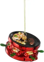 Mica Decorations glazen kerst ornament gourmet 9cm rood kopen?