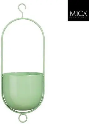 Mica Decorations Hangpot Bob  l15xb14xh42cm Groen