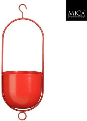 Mica Decorations Hangpot Bob  l15xb14xh42cm Rood