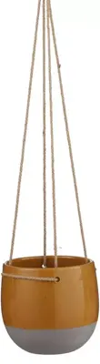 Mica Decorations hangpot Resa 18,5x17 cm oker