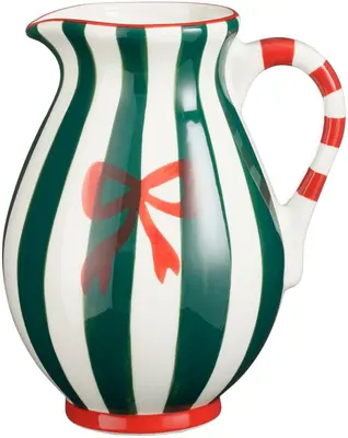 Mica Decorations kan keramiek noel 21x17x24cm groen, wit, rood 