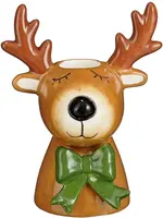 Mica Decorations kandelaar  hert 9x7x11cm bruin kopen?