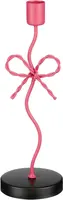 Mica Decorations kandelaar ijzer strik 8x7x25cm roze kopen?